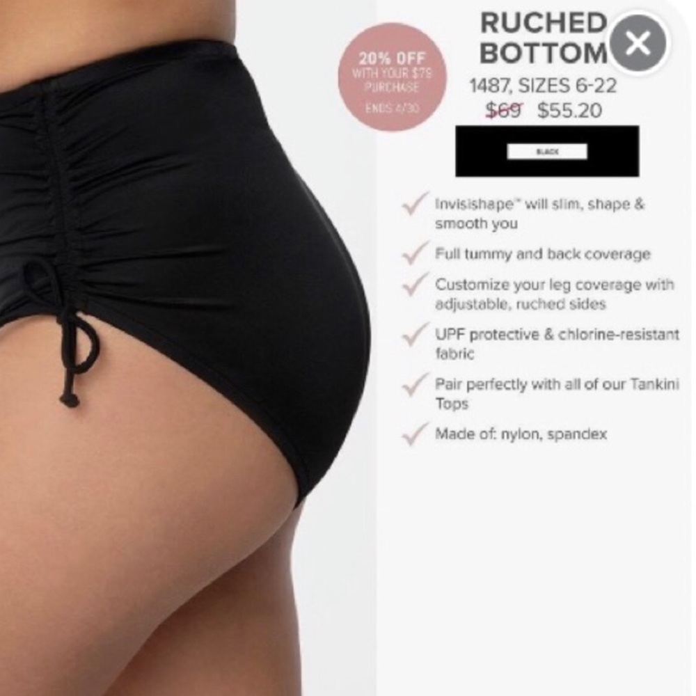 NWOT Ruby Ribbon Shapeware Ruched B…